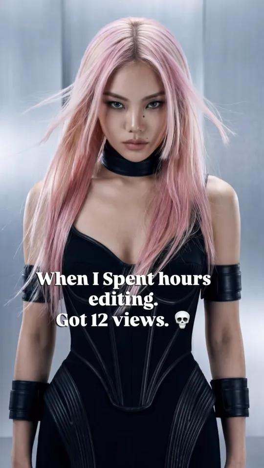 Me : Spent hours editing.
Got 12 views. 💀  Me: try again